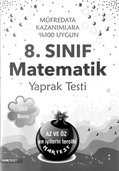MATEMATİK YAPRAK TESTİ 502 SORU Zeta Fotokopi