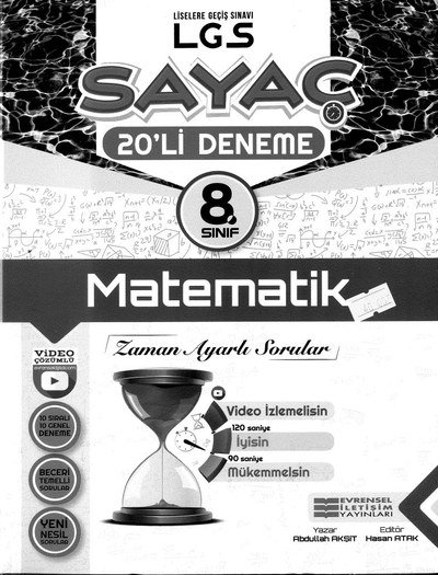 LGS SAYAÇ 20'Lİ DENEME MATEMATİK Zeta Fotokopi
