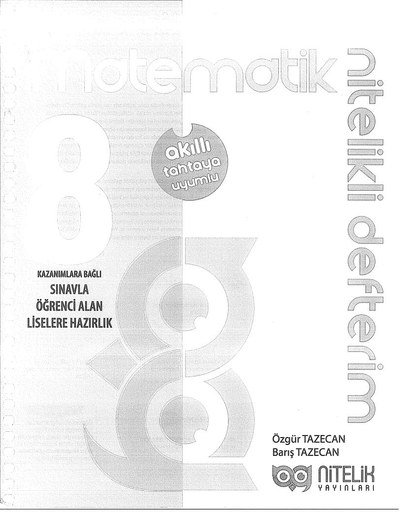 MATEMATİK NİTELİKLİ DEFTERİM