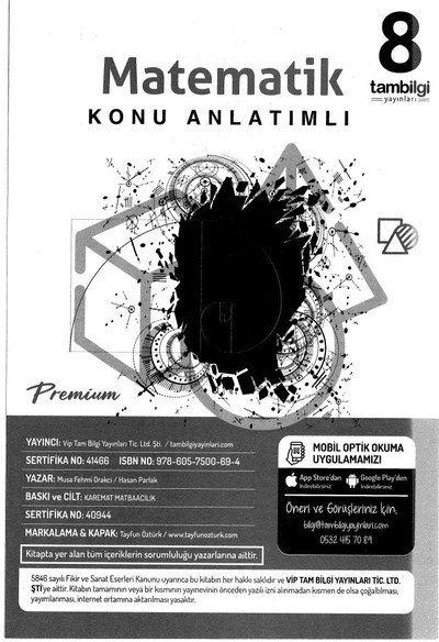 MATEMATİK KONU ANLATIMLI PREMİUM Zeta Fotokopi