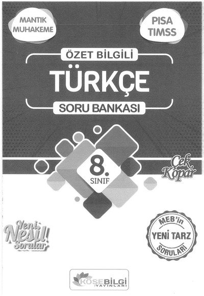 ÖZET BİLGİLİ TÜRKÇE SORU BANKASI Zeta Fotokopi