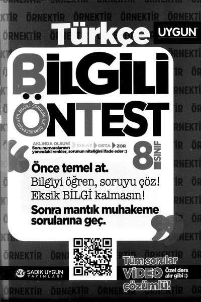 TÜRKÇE BİLGİLİ ÖNTEST