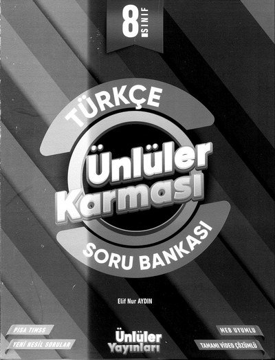 TÜRKÇE ÜNLÜLER KARMASI SORU BANKASI Zeta Fotokopi
