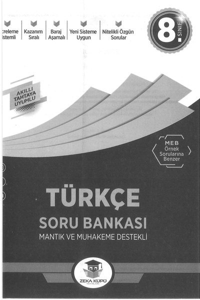 TÜRKÇE SORU BANKASI MANTIK VE MUHAKEME DESTEKLİ Zeta Fotokopi