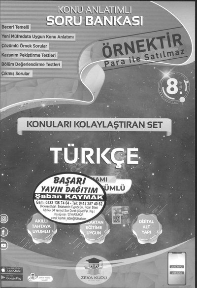 KONU ANLATIMLI SORU BANKASI TÜRKÇE Zeta Fotokopi