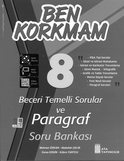 BEN KORKMAM BECERİ TEMELLİ SORULAR PARAGRAF SORU BANKASI Zeta Fotokopi
