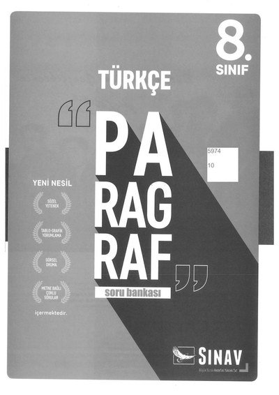 TÜRKÇE PARAGRAF SORU BANKASI