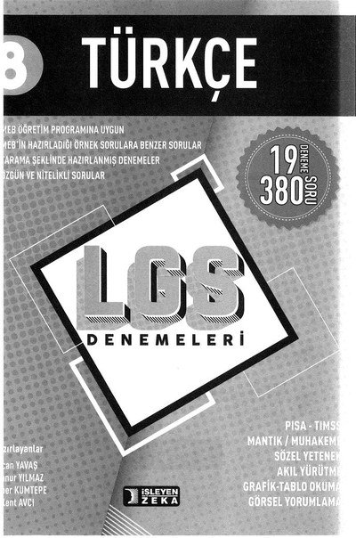 TÜRKÇE 19 DENEME LGS DENEMELERİ Zeta Fotokopi
