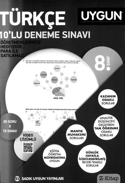 TÜRKÇE 10'LU DENEME SINAVI Zeta Fotokopi
