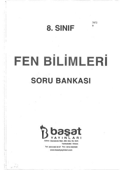 FEN BİLİMLERİ SORU BANKASI Zeta Fotokopi