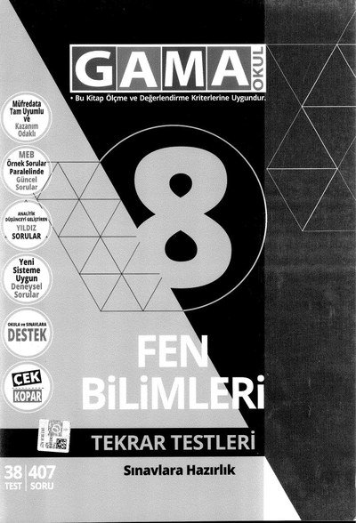 FEN BİLİMLERİ TEKRAR TESTLERİ Zeta Fotokopi