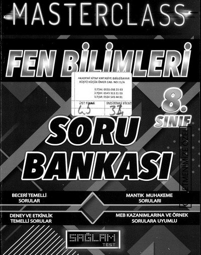 MASTERCLASS FEN BİLİMLERİ SORU BANKASI Zeta Fotokopi