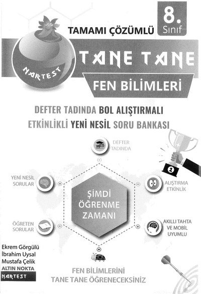 TAMAMI ÇÖZÜMLÜ FEN BİLİMLERİ YENİ NESİL SORU BANKASI Zeta Fotokopi
