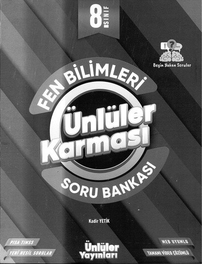 FEN BİLİMLERİ ÜNLÜLER KARMASI SORU BANKASI Zeta Fotokopi