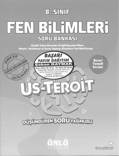 FEN BİLİMLERİ SORU BANKASI US-TEROİT Zeta Fotokopi