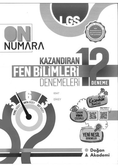 ON NUMARA FEN BİLİMLERİ 12 DENEMELERİ