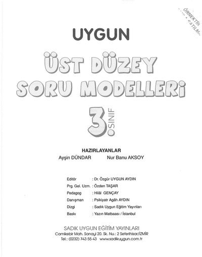ÜST DÜZEY SORU MODELLERİ Zeta Fotokopi