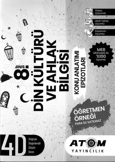 DİN KÜLTÜRÜ VE AHLAK BİLGİSİ KONU ANLATIM EPİZOTLARI Zeta Fotokopi