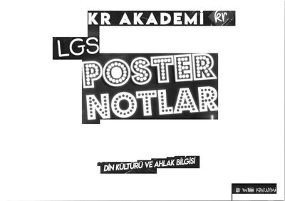 LGS POSTER NOTLARI DİN KÜLTÜRÜ VE AHLAK BİLGİSİ Zeta Fotokopi