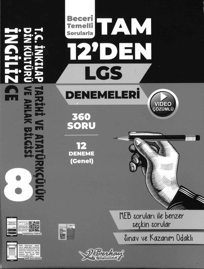 TAM 12'DEN LGS DENEMELERİ 360 SORU 12 DENEME (GENEL)