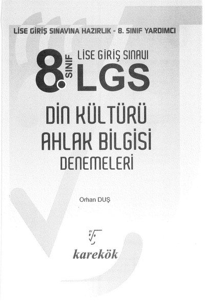 LGS DİN KÜLTÜRÜ VE AHLAK BİLGİSİ DENEMELERİ Zeta Fotokopi