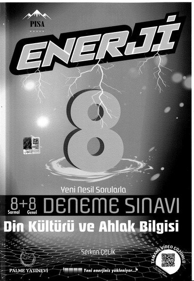 ENERJİ 8+8 DENEME SINAVI DİN KÜLTÜRÜ VE AHLAK BİLGİSİ Zeta Fotokopi