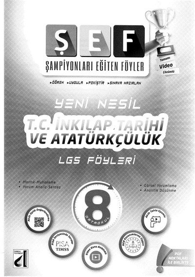 ŞEF YENİ NESİL T.C. İNKILAP TARİHİ VE ATATÜRKÇÜLÜK LGS FÖYLERİ Zeta Fotokopi