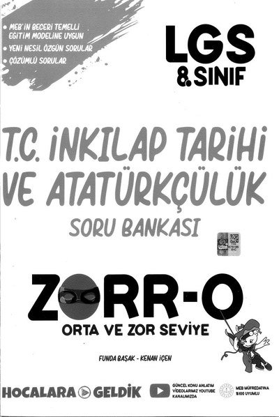 T.C. İNKILAP TARİHİ VE ATATÜRKÇÜLÜK SORU BANKASI ZORR-O Zeta Fotokopi