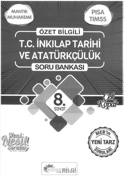 ÖZET BİLGİ T.C. İNKILAP TARİHİ VE ATATÜRKÇÜLÜK SORU BANKASI Zeta Fotokopi
