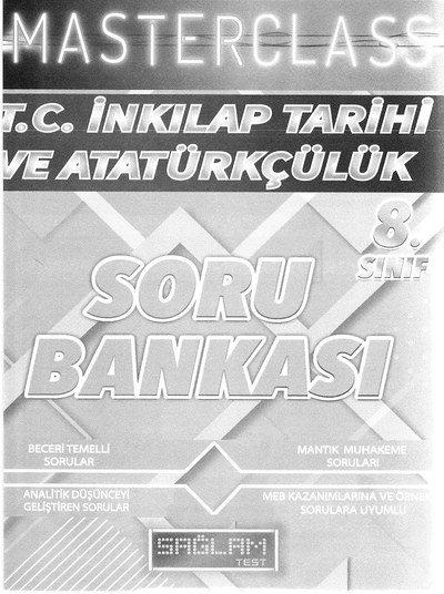 MASTERCLASS T.C. İNKILAP TARİHİ VE ATATÜRKÇÜLÜK SORU BANKASI
