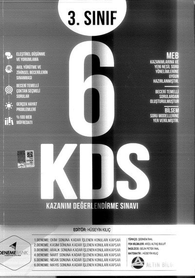 6 KAZANIM DEĞERLENDİRME SINAVI Zeta Fotokopi