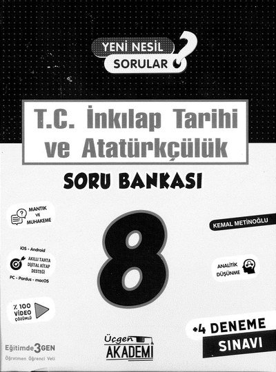 T.C. İNKILAP TARİHİ VE ATATÜRKÇÜLÜK SORU BANKASI Zeta Fotokopi
