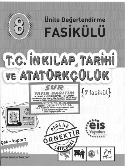 T.C. İNKILAP TARİHİ VE ATATÜRKÇÜLÜK 7 FASİKÜL Zeta Fotokopi