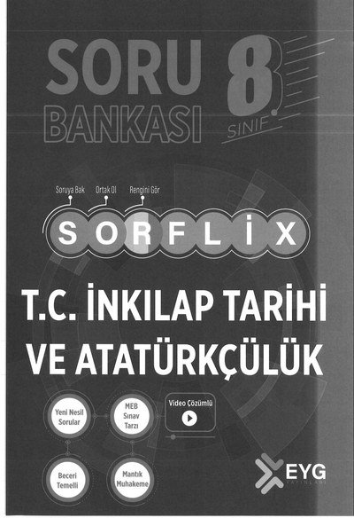 SORU BANKASI SORFLİX T.C. İNKILAP TARİHİ VE ATATÜRKÇÜLÜK Zeta Fotokopi