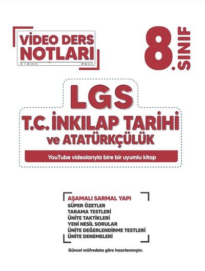 LGS T.C. İNKILAP TARİHİ VE ATATÜRKÇÜLÜK VİDEO DERS NOTLARI Zeta Fotokopi