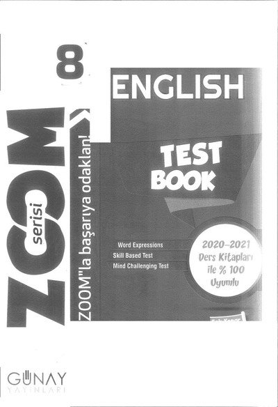 ENGLISH TEST BOOK ZOOM SERİSİ Zeta Fotokopi