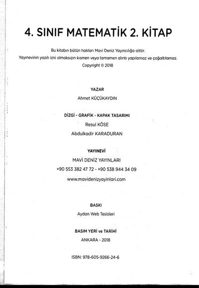 MATEMATİK 2. KİTAP Zeta Fotokopi