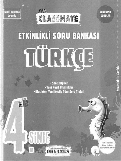 CLASSMATE TÜRKÇE SORU BANKASI Zeta Fotokopi