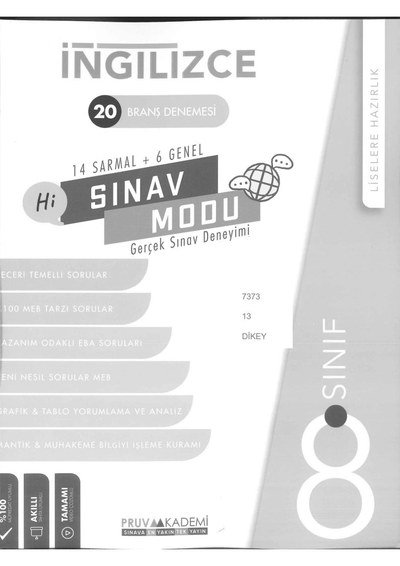 İNGİLİZCE 20 BRANŞ DENEMESİ SINAV MODU Zeta Fotokopi