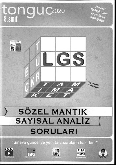 LGS SÖZEL MANTIK SAYISAL ANALİZ SORULARI