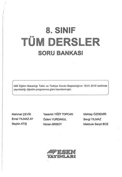 TÜM DERSLER SORU BANKASI Zeta Fotokopi