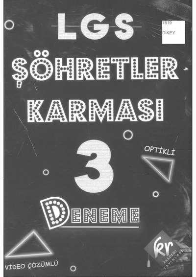 LGS ŞÖHRETLER KARMASI 3 DENEME OPTİKLİ Zeta Fotokopi