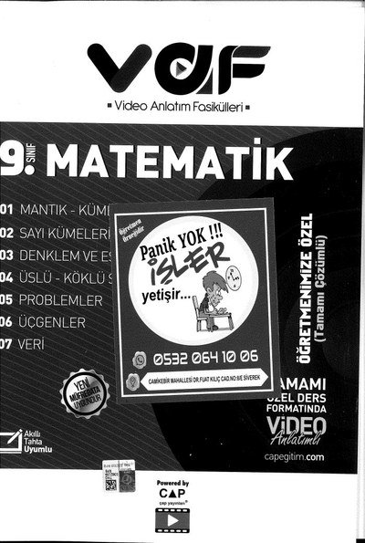 VİDEO ANLATIM FASİKÜLLERİ MATEMATİK TAMAMI ÖZEL DERS FORMATINDA Zeta Fotokopi