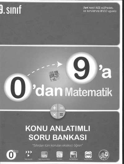 0'DAN 9'A MATEMATİK KONU ANJLATIMLI SORU BANKASI