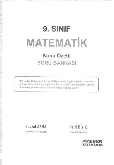 MATEMATİK KONU ÖZETLİ SORU BANKASI Zeta Fotokopi