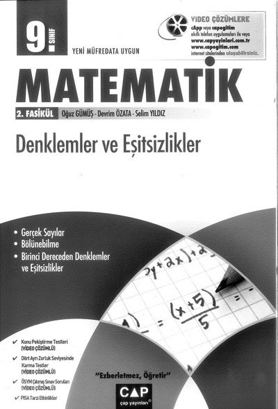MATEMATİK 2. FASİKÜL DENKLEMLER VE EŞİTSİZLİKLER Zeta Fotokopi