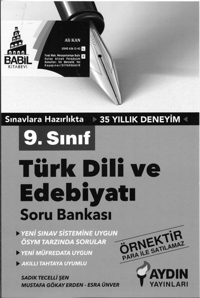 TÜRK DİLİ VE EDEBİYATI SORU BANKASI
