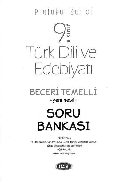 TÜRK DİLİ VE EDEBİYATI BECERİ TEMELLİ YENİ NESİL SORU BANKASI Zeta Fotokopi