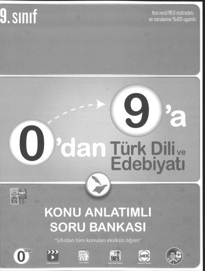 0'DAN 9'A TÜRK DİLİ VE EDEBİYATI KONU ANLATIMLI SORU BANKASI Zeta Fotokopi