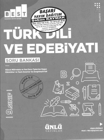 TÜRK DİLİ VE EDEBİYATI SORU BANKASI Zeta Fotokopi